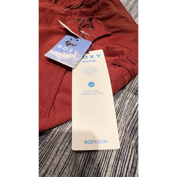 Women's Snow Pants By Roxy Nadia Smoked Paprica Size XS 10K DryFlight Technology - Picture 3 of 16